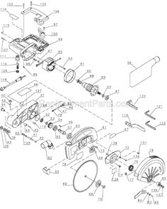 Page B Diagram and Parts List for FS1500CMS Type 1 Black and Decker Miter Saw